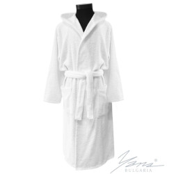 Памучен халат за баня Ритон - Бял